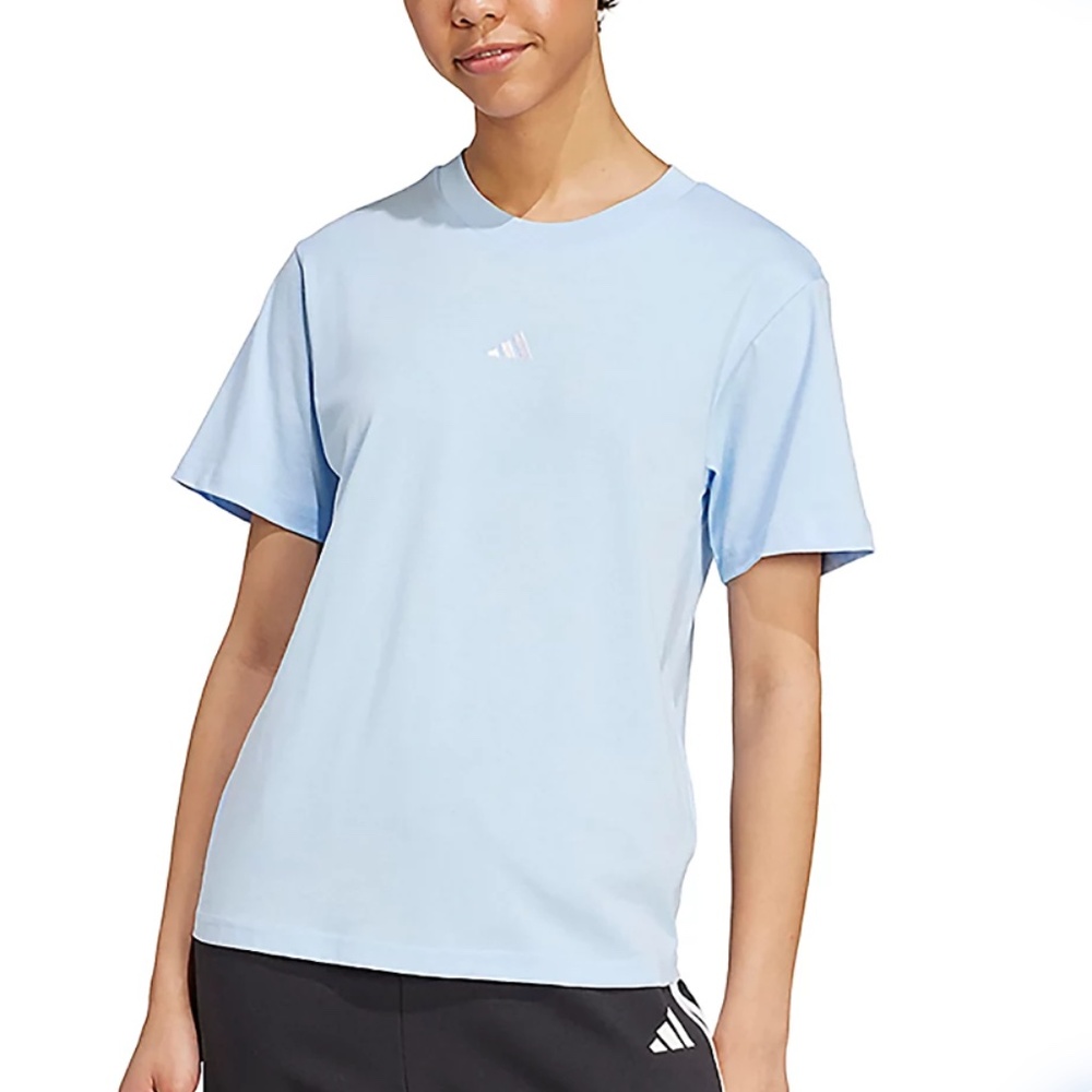 adidas Light Blue All SZN Washed 100% Women’s Casual Cotton T-Shirt Sz-XL